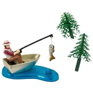 DecoPac Fisher with Action Fish DecoSet Cake Topper Birthday Fathers Day #16334